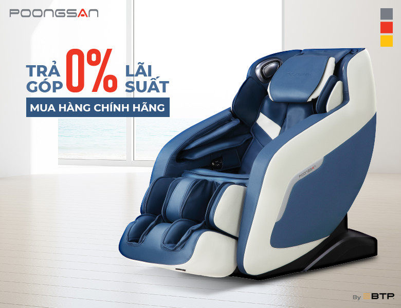 Mua ghế massage trả góp với lãi suất thấp 0%